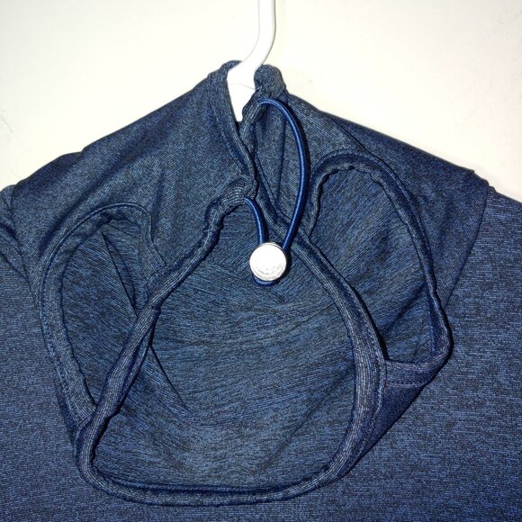 Max Studio Performance Long Sleeves Cowlneck Top Size L Blue - Picture 6 of 9